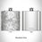 Rendered View of Fort Mill South Carolina Map Engraving on 6oz Stainless Steel Flask