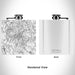 Rendered View of Fort Mill South Carolina Map Engraving on 6oz Stainless Steel Flask in White
