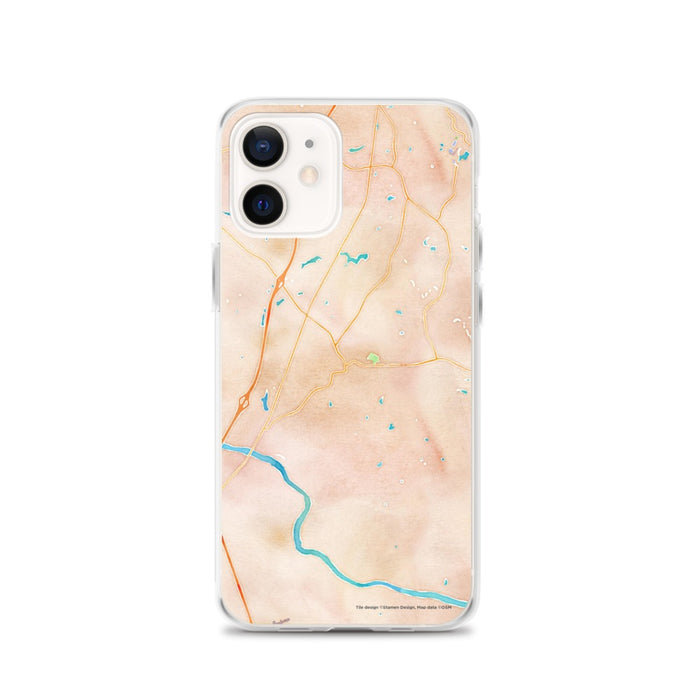Custom iPhone 12 Fort Mill South Carolina Map Phone Case in Watercolor
