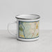Left View Custom Fort Mill South Carolina Map Enamel Mug in Woodblock