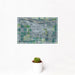 12x18 Fort Morgan Colorado Map Print Landscape Orientation in Afternoon Style With Small Cactus Plant in White Planter
