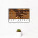 12x18 Fort Morgan Colorado Map Print Landscape Orientation in Ember Style With Small Cactus Plant in White Planter