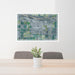 24x36 Fort Morgan Colorado Map Print Lanscape Orientation in Afternoon Style Behind 2 Chairs Table and Potted Plant