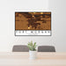 24x36 Fort Morgan Colorado Map Print Lanscape Orientation in Ember Style Behind 2 Chairs Table and Potted Plant