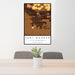 24x36 Fort Morgan Colorado Map Print Portrait Orientation in Ember Style Behind 2 Chairs Table and Potted Plant