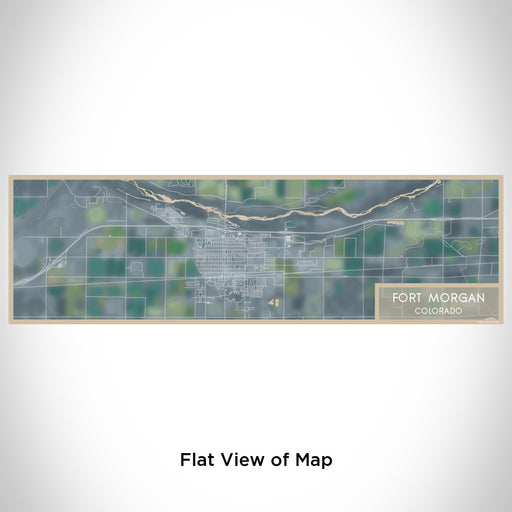 Flat View of Map Custom Fort Morgan Colorado Map Enamel Mug in Afternoon