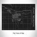 Rendered View of Fort Morgan Colorado Map Engraving on 20oz Stainless Steel Insulated Bottle with Bamboo Top in Black