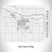 Rendered View of Fort Morgan Colorado Map Engraving on 20oz Stainless Steel Insulated Bottle with Bamboo Top in White