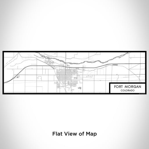 Flat View of Map Custom Fort Morgan Colorado Map Enamel Mug in Classic