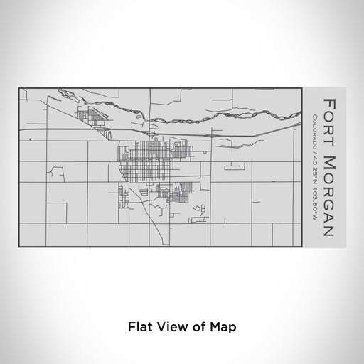 Rendered View of Fort Morgan Colorado Map Engraving on 17oz Stainless Steel Insulated Cola Bottle