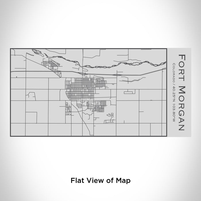 Rendered View of Fort Morgan Colorado Map Engraving on 17oz Stainless Steel Insulated Cola Bottle