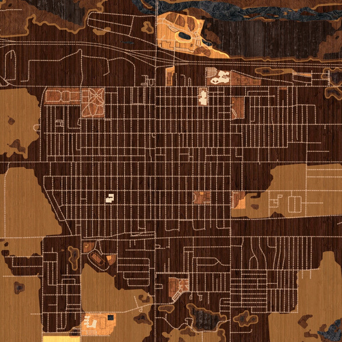 Fort Morgan Colorado Map Print in Ember Style Zoomed In Close Up Showing Details