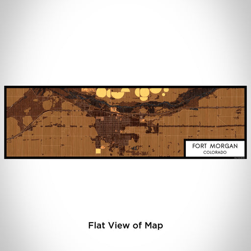 Flat View of Map Custom Fort Morgan Colorado Map Enamel Mug in Ember