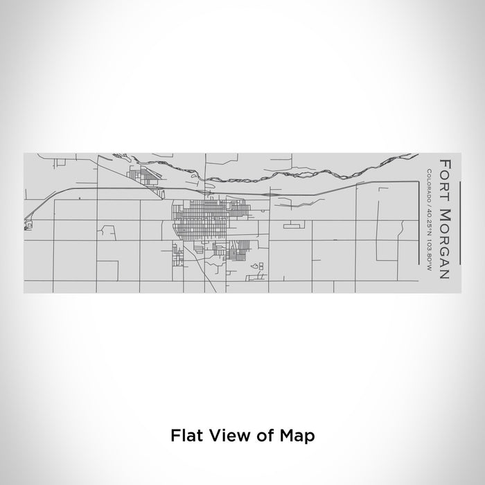 Rendered View of Fort Morgan Colorado Map Engraving on 10oz Stainless Steel Insulated Cup with Sipping Lid