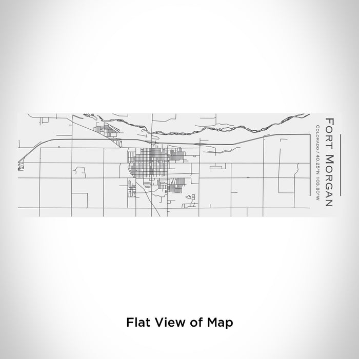 Rendered View of Fort Morgan Colorado Map Engraving on 10oz Stainless Steel Insulated Cup with Sliding Lid in White