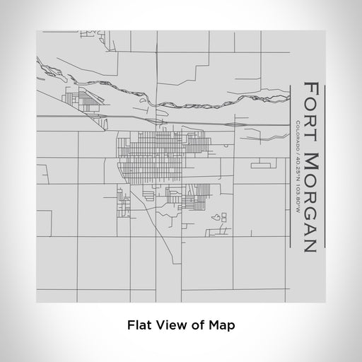 Rendered View of Fort Morgan Colorado Map Engraving on 17oz Stainless Steel Insulated Tumbler