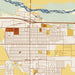 Fort Morgan Colorado Map Print in Woodblock Style Zoomed In Close Up Showing Details