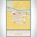 Fort Morgan Colorado Map Print Portrait Orientation in Woodblock Style With Shaded Background