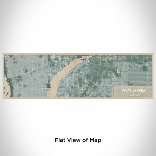 Flat View of Map Custom Fort Myers Florida Map Enamel Mug in Afternoon