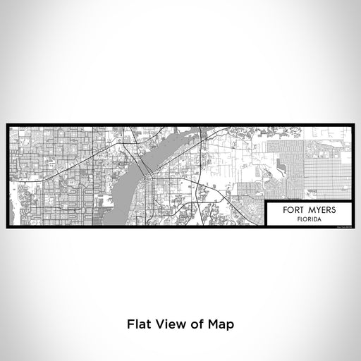 Flat View of Map Custom Fort Myers Florida Map Enamel Mug in Classic