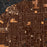 Fort Myers Florida Map Print in Ember Style Zoomed In Close Up Showing Details
