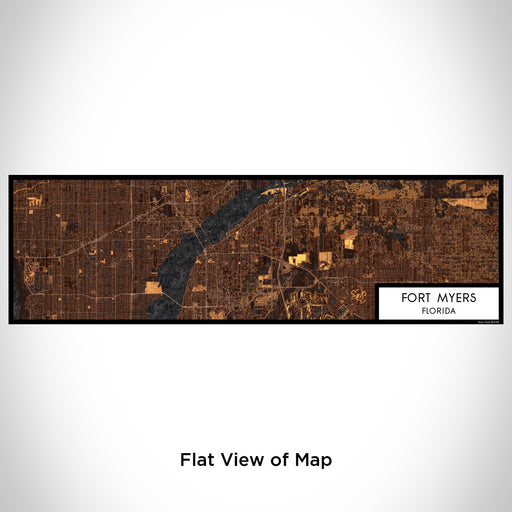 Flat View of Map Custom Fort Myers Florida Map Enamel Mug in Ember