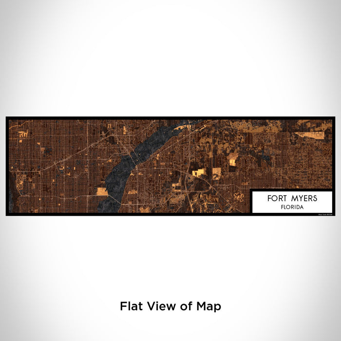 Flat View of Map Custom Fort Myers Florida Map Enamel Mug in Ember