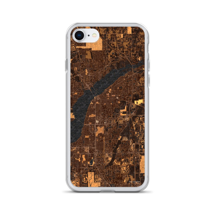 Custom Fort Myers Florida Map iPhone SE Phone Case in Ember