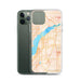 Custom Fort Myers Florida Map Phone Case in Watercolor on Table with Laptop and Plant