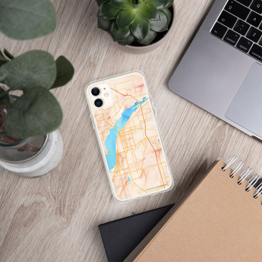 Custom Fort Myers Florida Map Phone Case in Watercolor