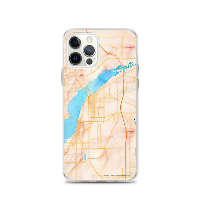 Custom Fort Myers Florida Map iPhone 12 Pro Phone Case in Watercolor