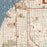 Fort Myers Florida Map Print in Woodblock Style Zoomed In Close Up Showing Details