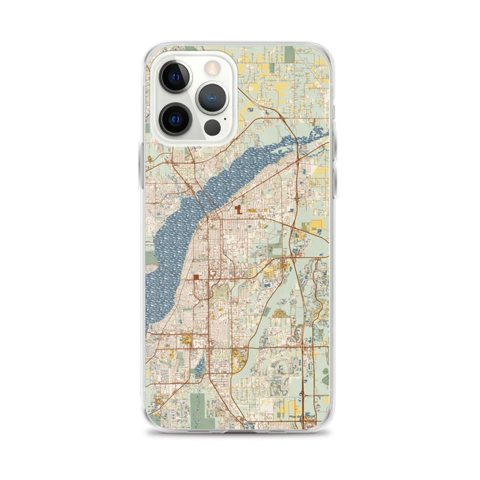Custom Fort Myers Florida Map iPhone 12 Pro Max Phone Case in Woodblock