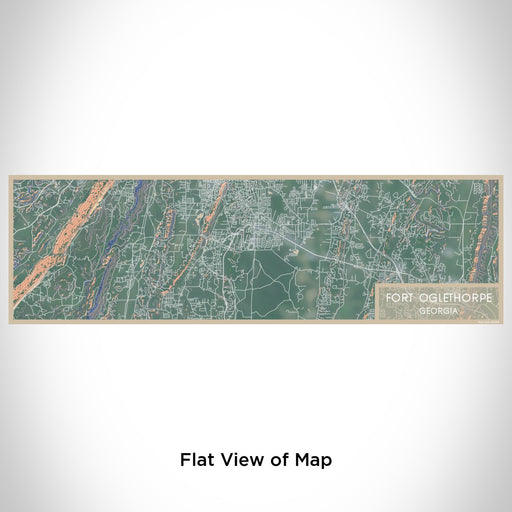 Flat View of Map Custom Fort Oglethorpe Georgia Map Enamel Mug in Afternoon