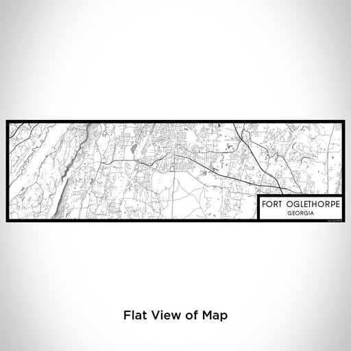 Flat View of Map Custom Fort Oglethorpe Georgia Map Enamel Mug in Classic