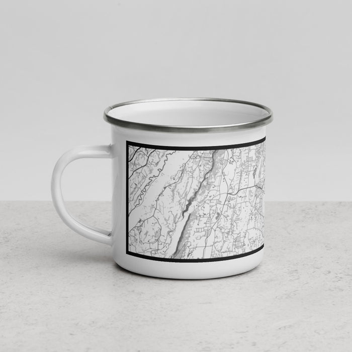 Left View Custom Fort Oglethorpe Georgia Map Enamel Mug in Classic