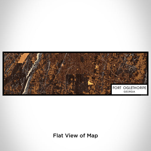 Flat View of Map Custom Fort Oglethorpe Georgia Map Enamel Mug in Ember