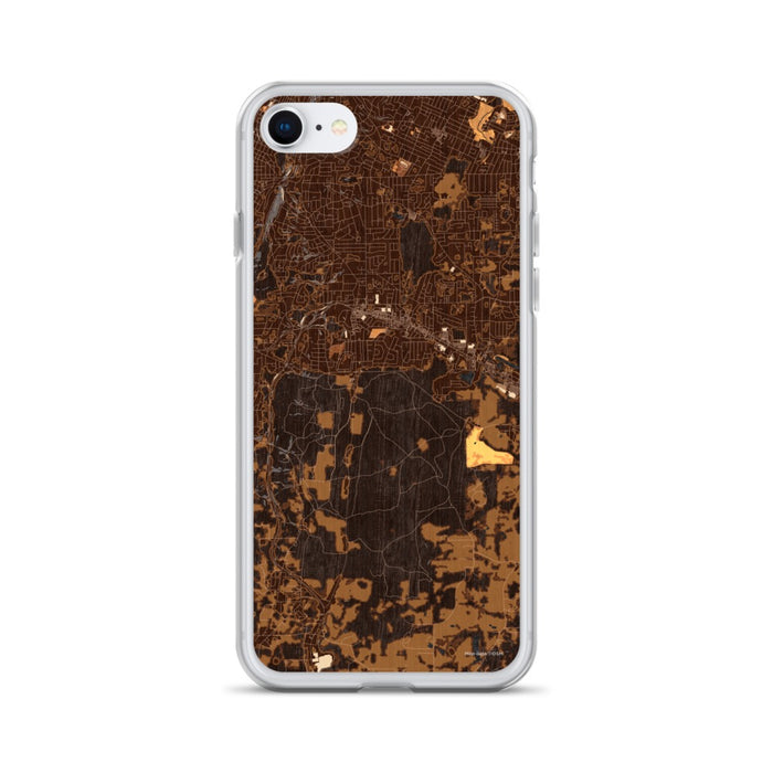 Custom Fort Oglethorpe Georgia Map iPhone SE Phone Case in Ember