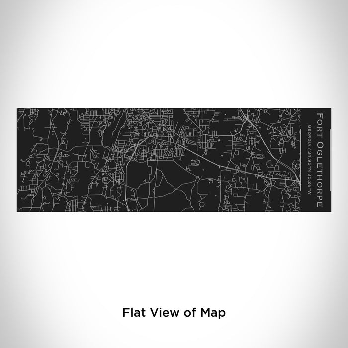 Rendered View of Fort Oglethorpe Georgia Map Engraving on 10oz Stainless Steel Insulated Cup with Sliding Lid in Black