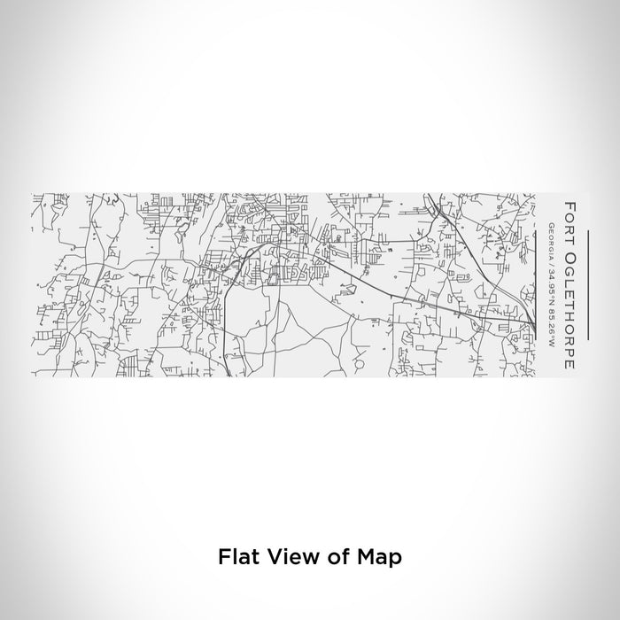 Rendered View of Fort Oglethorpe Georgia Map Engraving on 10oz Stainless Steel Insulated Cup with Sliding Lid in White