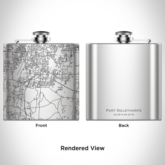 Rendered View of Fort Oglethorpe Georgia Map Engraving on undefined