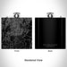 Rendered View of Fort Oglethorpe Georgia Map Engraving on 6oz Stainless Steel Flask in Black