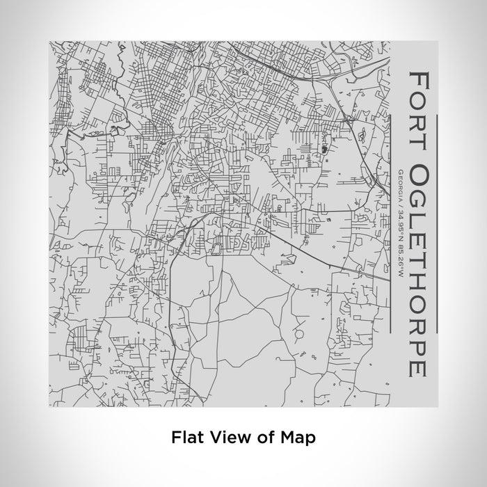 Rendered View of Fort Oglethorpe Georgia Map Engraving on 17oz Stainless Steel Insulated Tumbler