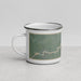 Left View Custom Fort Peck Lake Montana Map Enamel Mug in Afternoon