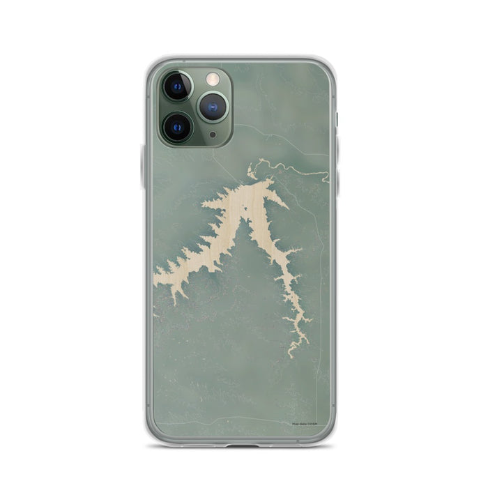 Custom iPhone 11 Pro Fort Peck Lake Montana Map Phone Case in Afternoon