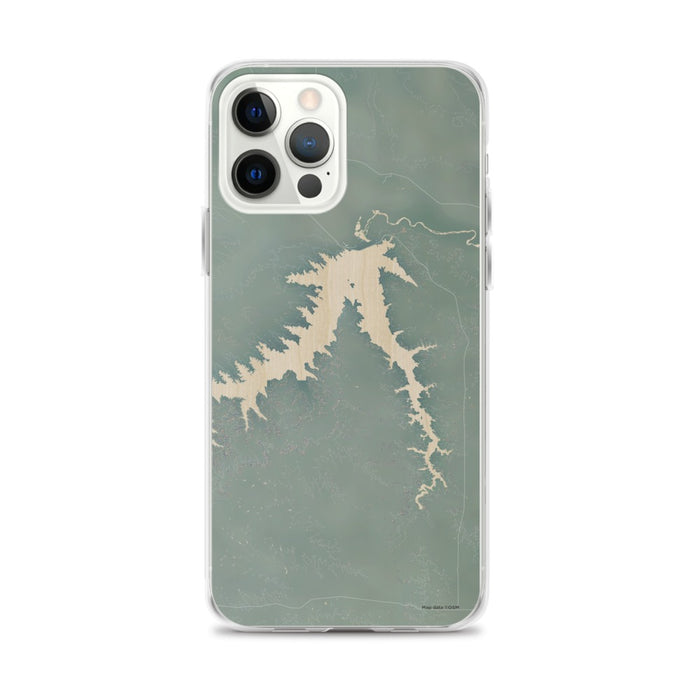 Custom iPhone 12 Pro Max Fort Peck Lake Montana Map Phone Case in Afternoon