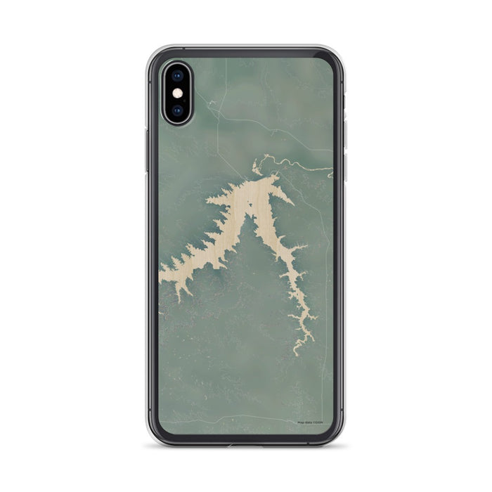 Custom iPhone XS Max Fort Peck Lake Montana Map Phone Case in Afternoon