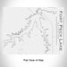 Rendered View of Fort Peck Lake Montana Map Engraving on 20oz Stainless Steel Insulated Bottle with Bamboo Top in White