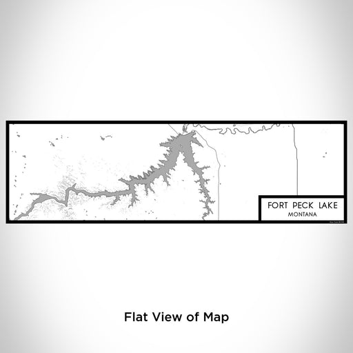 Flat View of Map Custom Fort Peck Lake Montana Map Enamel Mug in Classic