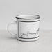 Left View Custom Fort Peck Lake Montana Map Enamel Mug in Classic